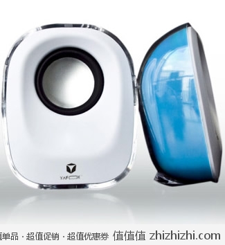 雅狐（YAFOX）L-051 笔记本2.0 USB便携音箱 (浅蓝色) 库巴购物网价格19