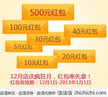 唯品会：千万红包感恩大派送 满338送2013台历（含120代金券礼包）