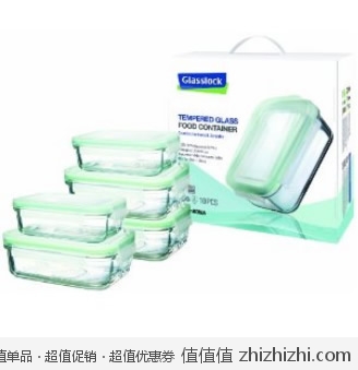 三光云彩 Glasslock GL07 保鲜盒五件套装 亚马逊中国价格99包邮