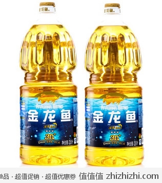 金龙鱼 深海鱼油调和油（2.5L*2桶） 京东商城价格56