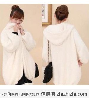 2012秋冬新款韩版时尚可爱雪花绒带帽休闲女式外套 淘宝网38.5包邮