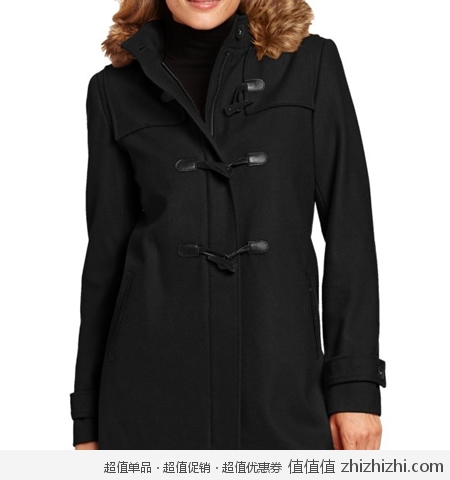 Tommy Hilfiger女士连帽羊毛大衣 美国Amazon限时85.99美元 海淘含转运费到手约600rmb