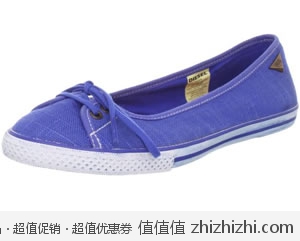 超值！迪赛 Diesel 女士小清新帆布鞋 美国Amazon两色 $40.5 海淘到手约￥328