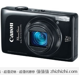 超值！佳能 Canon ELPH510HS 12.1 MP CMOS 高清数码相机 美国Amazon黑色款 $173.79 海淘到手约￥1334
