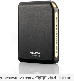 威刚（ADATA）CH11 USB3.0 移动硬盘 1TB 黑色 京东499包邮 赠包