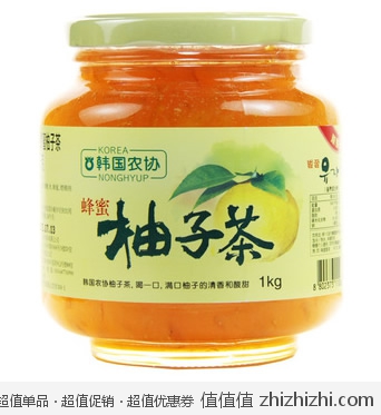 韩国农协 蜂蜜柚子茶1kg 京东商城价格39.9包邮