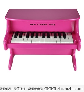New Classic toys 荷兰品牌 儿童钢琴25键玫红色钢琴 TL57311M 当当网价格209包邮