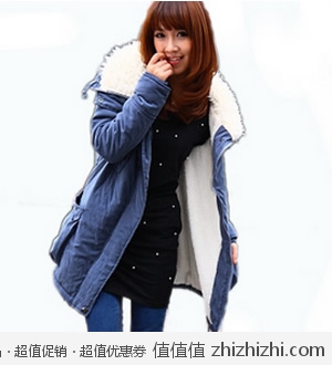 2012冬装新款女式韩版甜美翻领羊羔绒棉衣 淘宝网75包邮