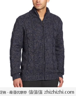 Calvin Klein 男士时尚拉链毛衣，美国Amazon $59.94，海淘到手约￥423