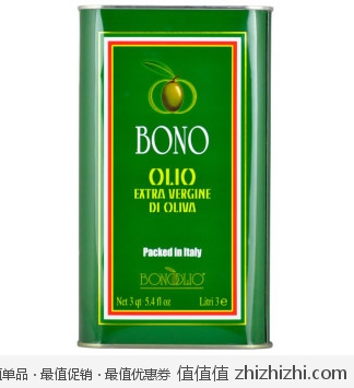 意大利 BONO 包锘 原瓶原装进口特级初榨橄榄油3L 库巴购物网价格169包邮