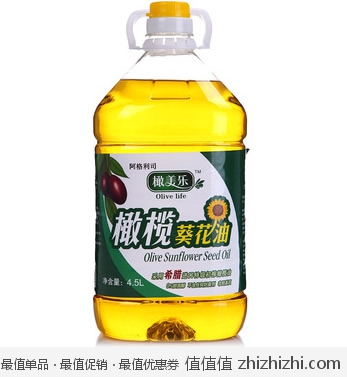 阿格利司 橄榄葵花油4.5L 京东商城价格89包邮