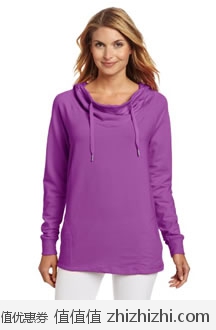 Calvin Klein 女士纯棉拉绳连帽外套，美国Amazon紫色款 $29.88，海淘到手约￥236