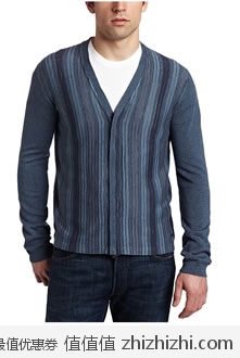 Calvin Klein 男士莫尔代拉链针织衫，美国Amazon $50.75，海淘到手约￥365