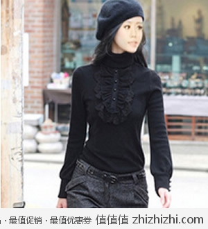 2013春秋新品高领女式蕾丝打底衫 淘宝网33包邮