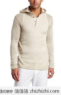Calvin Klein 男士亚麻连帽毛衣，美国Amazon三色 $50.01，海淘到手约￥360
