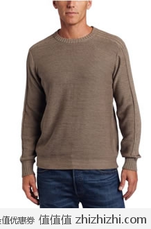 哥伦比亚 Columbia 男士纯棉长袖毛衣，美国Amazon两色 $34.95，海淘到手约￥267