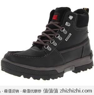 卡特彼勒 Caterpillar 男士真皮防水工装靴，美国Amazon黑色款 $79.44，海淘到手约￥569