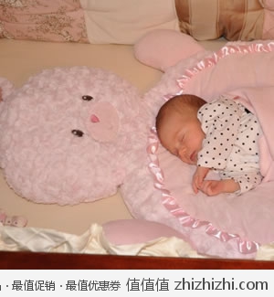 实用！Kids Preferred 宝宝长毛绒兔子款睡垫，美国Amazon $22.5，海淘到手约￥243