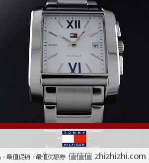 降价：汤米·希尔费格 Tommy Hilfiger 1710319 男士不锈钢石英腕表，美国Amazon $69，海淘到手约￥479