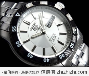 精工 Seiko SNZJ27 男士不锈钢机械腕表，美国Amazon $111.8，海淘到手约￥745