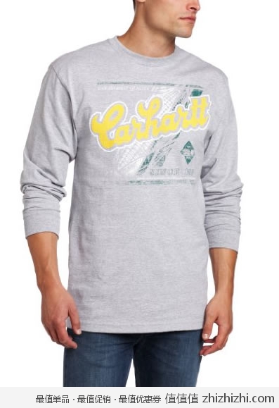 白菜！卡哈特 Carhartt 男士纯棉长袖T恤，美国Amazon折后最低 $14.22
