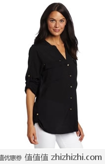Calvin Klein 女士人造丝棉纽扣开衫，美国Amazon折后最低 $29.95，海淘到手约￥236