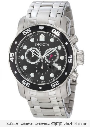 2折！因维克塔 Invicta 0069 男士不锈钢三眼石英腕表，美国Amazon $118.35，海淘到手约￥811 
