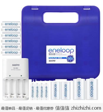 三洋 eneloop 第三代爱乐普1800次标准家庭套装10节装 BC-KJN4B64TC 新蛋网219包邮