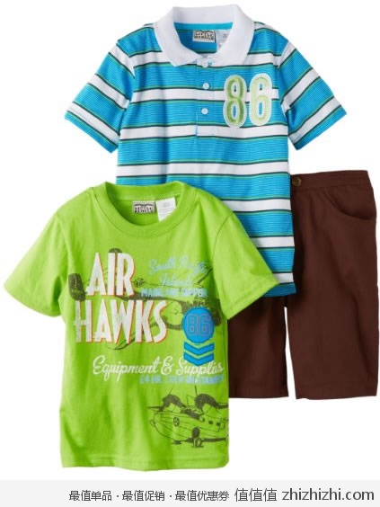Little Rebels 男宝夏季三件套，美国Amazon折后最低 $19.99，海淘到手约￥175
