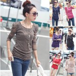 2013春季新款女式蕾丝网纱打底衫 淘宝网19.25包邮