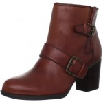 玖熙 Nine West 女士真皮粗跟短靴，美国Amazon 折后最低$38.7，海淘到手约￥315
