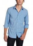 Calvin Klein 男士纯棉条纹休闲衬衫，美国Amazon折后最低 $20.9，海淘到手约￥180