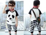 小小莎啦 Le petit sara 儿童熊猫条纹套装 京东商城价格39包邮