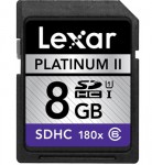 雷克沙 Lexar 8GB SDHC卡（180X、27M/S） 新蛋网价格45