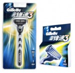 吉列 （Gillette） 锋速3剃须刀组合装(1刀架+5刀头) 易迅网北京仓早市特价65.9（下单立减10，实付55.9）
