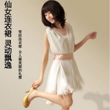 2013夏季新款韩版荷叶边雪纺连衣裙 淘宝网29.19包邮