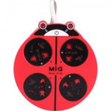 MIG SP-495甲壳虫经典款4位总控儿童旋转保护门排插 1.5米 易迅网19.9元