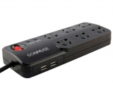 声缪斯（SONMUSE）GM-SE6NU 防涌防雷六位插座（双USB/1.8米）易迅网北京仓价格49包邮