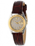 精工 Seiko SWZ156 女士真皮防水石英腕表，美国Amazon $56.91，海淘到手约￥398