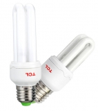 TCL E27 2U系列节能灯 8W （正白光/暖黄光） 1号商城价格9.9包邮