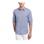 Calvin Klein 男士纯棉条纹长袖衬衫，美国Amazon折后最低 $27.04，海淘到手约￥215