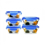 三光云彩(Glasslock) GL5-04 玻璃保鲜盒5件套(400ml*2+900ml*3) 京东商城价格99.9包邮