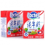 法国 LACTEL 兰特牌（总统）全脂牛奶200ML*24盒  京东商城价格69.9包邮