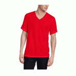 Calvin Klein 男士纯棉V领纯色短袖T恤，美国Amazon折后最低 $8.58