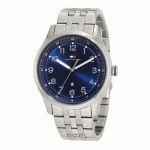 汤米·希尔费格 Tommy Hilfiger 1710308 男士不锈钢蓝色表盘石英腕表，美国Amazon $65.95，海淘到手约￥454