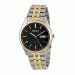 精工 Seiko SNE034 男士不锈钢太阳能石英腕表，美国Amazon $79.64，海淘到手约￥538