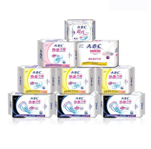 ABC立围纯棉亲肤卫生巾
