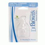 布朗博士 Dr. Brown's 自然流量奶嘴 2个装，美国Amazon $2.33