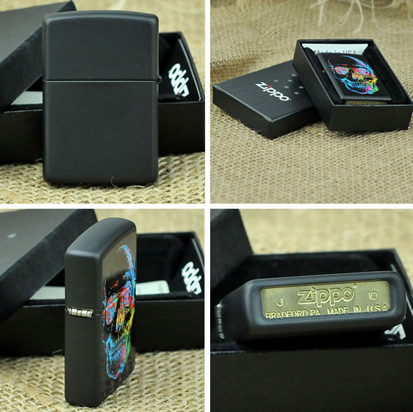 Zippo七色骷髅头火机