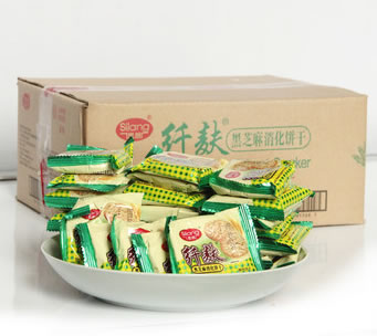 思朗纤麸黑芝麻消化饼干